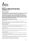 Pegasus Whole of Life Plan data capture form